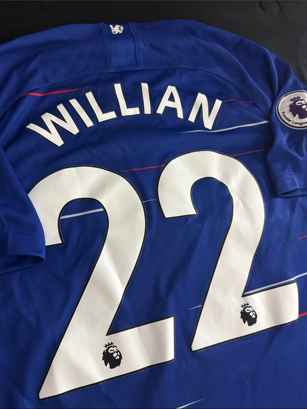 Chelsea FC #22 William 2018-19 Nike Home Premier League Jersey
